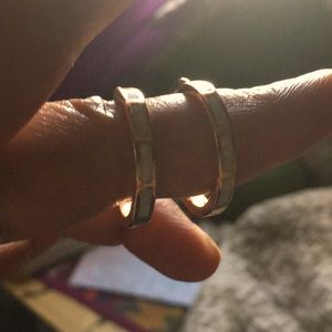 Fire Opal & 18k Rose Gold-Plated Hoop Earrings